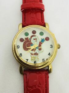 値下げ【送料込み即決】サンタクロース腕時計 電池交換済み 稼動確認済　クリスマス　Xmas1