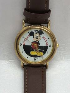 【送料込み即決】ミッキーマウス ディズニー腕時計 電池交換済み 稼動確認済 新品ベルト交換済み Disney3