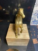 既決　24KGP 金杯 酒器 金盃 馬　まとめて木箱 刻印 コレクション _画像6