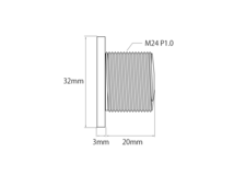 ダホン DAHON等に 64チタン製 ステアリングポスト 取り付けボルト M24×20mm P1.0 JA500_画像4