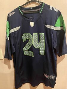 シアトルシーホークス　seahawks ユニフォーム ゲームシャツ　マーションリンチ　LYNCH