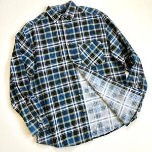 identic プリントネルシャツ Mサイズ 90年代 ユーロヴィンテージ 長袖シャツ チェックシャツ