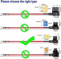 【送料込】（E352）　Kiligen 4個12V 24V Micro2小型回路ヒューズタップ キット、ワイヤーハーネス_画像2