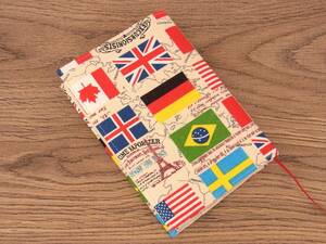 [ library book@] gum band . attaching book cover pocketbook cover * world. national flag 