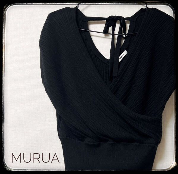【MURUA】コンパクトカシュクールニット