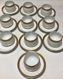 BOG SALE★★おすすめ★★ JAPAN NORITAKE USED TEA CUPS SET ノリタケ カップ&ソーサー 10客セット 1466 ローゼンボルグ 中古です。