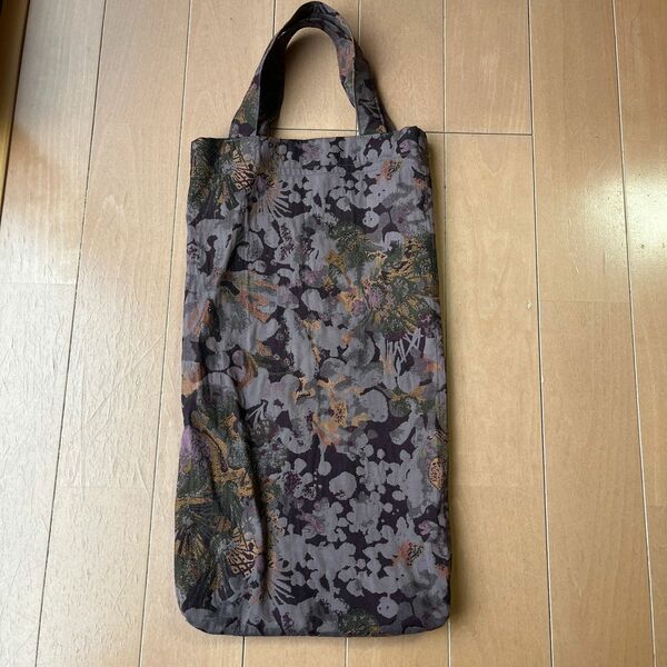 川島織物　ハンドメイド　大きめ鞄　大きめバッグ　ジャガード織り　頭陀袋