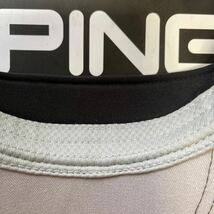 送料無料PING GOLFピンゴルフMENS TOUR仕様BIG PINGサンバイザーCANDYBAR Design汗止めMESH速乾アジャスター調節Black(57-59cm)中古品_画像6