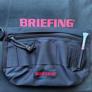 送料無料BRIEFING GOLFブリーフィング希少ノベルティーONE ZIPポーチコーデュラNYLON撥水耐摩耗性ウェビングテープBGロゴtee付(非売品)新品