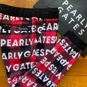 送料無料PEARLY GATESパーリーゲイツMENS BIG PGチェックJOGGERパンツ裏起毛保温性SWEAT柔らか快適west弾力性stressfree(超お買得6)新品