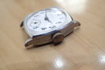時計店在庫 リスター/lister ◆琺瑯製文字盤 スクエア アンティーク手巻き腕時計_画像3