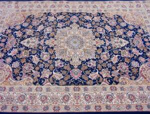 ペルシャ絨毯の本場イラン産！ 170万ノットの超高密度織！輝く 多色織絨毯！ウィルトン織！200×250cm-200801