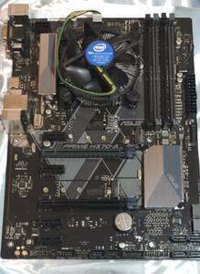 中古動作品：ASUS PRIME H370-A 動作確認済みセレロン+クーラー+M2ネジ+SATAケーブル付　