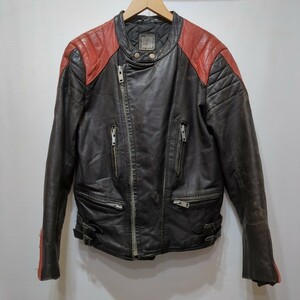 70年代 ECHTES LEDER 本革 ライダースジャケット メンズ 54 レザージャケット ヴィンテージ ビンテージ Leathers 70s VINTAGE