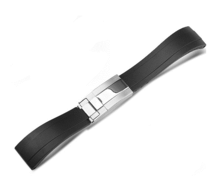 腕時計 ラバーベルト バンド オイフレ 20mm ブラック ロレックス デイトナ 互換 弓カン_画像2