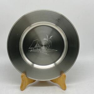 セランゴール ピューター 錫製品 飾皿 食器 プレート selangor pewter シンガポール マレーシア インテリア 金属工芸品 中古