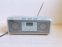 SONY ソニー CDラジカセ CFD-W78 CDラジオ カセットレコーダー 動作品 シルバー レコーダー 2011年 ダビング RADIO CASSETTE_画像1