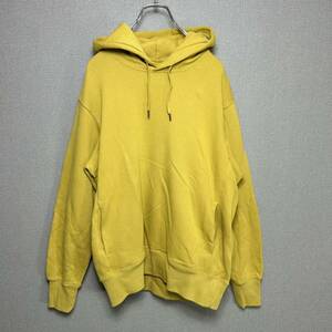 YT0655 【完売品】 美品! UNIQLO ユニクロ スウェット プルパーカー Lサイズ 長袖 コットン100% 341-440530 イエロー