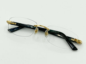 送料無料 Cartier カルティエ 眼鏡 めがね フレーム 度入り フチなし Cドゥ リムレス 135 CT0078O 002 中古