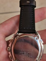 セイコーの電波ソーラー腕時計　皮ベルト社外品_画像8