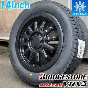 14インチ ブリヂストン ブリザック VRX3 155/65R14 国産 スタッドレス タイヤ ホイール 4本 セット エブリイ エブリィ DA17V DA64V