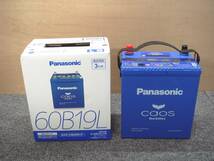 箱付き Panasonic パナソニック CAOS カオス 60B19L N-60B19L 自動車 バッテリー ブルー オーディオ Life WINK _画像1