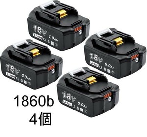 18V BL1860b 残量表示 Akkopower bl1860b 6.0Ah マキタ18v互換 バッテリー BL1830 BL1840 BL1850 BL1860 BL1860B 4個セット