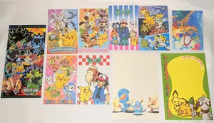 ポケモン　年賀状2枚　ぽち袋 8点セット　正月　当時物　レトロ　greetingcard　Pokemoncenter　POCKET MONSTER　Pikachu　new year's card