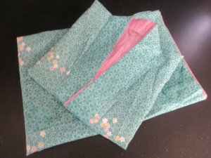 良品 化繊 小紋 洗える 二部式 着物 上下セット 作務衣 和装 和服 小花 草花 上衣 下衣【夢職】★★