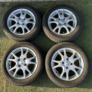 〈軽自動車に〉〈転がし用に〉RIVAL DICE 14in 4.5J+45 PCD100 155/65R14 スタッドレスタイヤアルミホイールセット