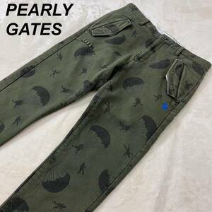 PEARLY GATES パーリーゲイツ　カモフラ 　総柄　ストレッチパンツ　サイズ５