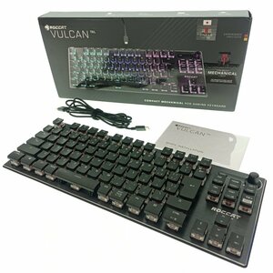ROCCAT Vulcan TKL キーボード ROC-12-285 コンパクトメカニカル RGB ゲーミング ブラック 日本語配列 静音 赤軸 PC 周辺機器 中古