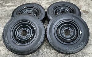 トヨタ純正15インチ 6J 139.7/6H★DUNLOP 195/80R15 107/105L LT ラジアルタイヤ4本セット★ 200系ハイエース 等に ★AN51