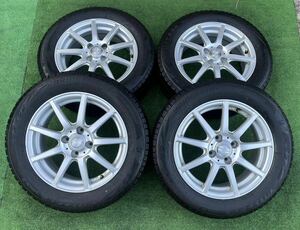 RAVRION 15インチ アルミホイール& BRIDGESTONE BLIZZAK VRX 185/60R15 スタッドレスタイヤ4本セット★ アクア ヤリス ヴィッツ等に★AN64