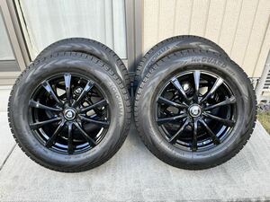 ☆80ハリアー装着 スタッドレス+ホイール4本セット 225/65R17 YOKOHAMA iceGUARD G075 9分山以上☆60ハリアーなど