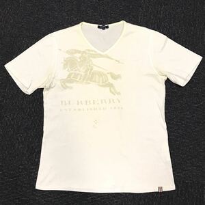 【バーバリー】本物 BURBERRY LONDON 半袖Tシャツ 騎士ロゴ トップス サイズM 綿100% 男性用 メンズ