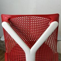 ハーマンミラー セイルチェア 2012年製 SAYL Chairs デザインチェア 中古オフィス家具 固定肘 レッド　b;_画像7