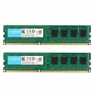 新品未使用 crucial クルーシャル 8GBメモリ(4GB×2枚) PC3-8500U 2RX8 DDR3/1066MHz 1.5VメモリRAM DIMMデスクトップ 送料無料