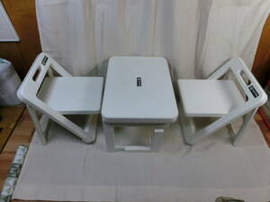 * Twin bird field time portable table & chair - set CR803W interior use possible *