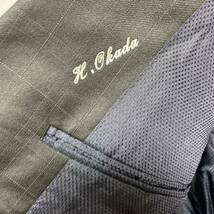 【日本製】ERMENEGILDO ZEGNA(ゼニア) テーラードジャケット スーツ ウィンドウペン チェック ブラック メンズL〜XL相当_画像6