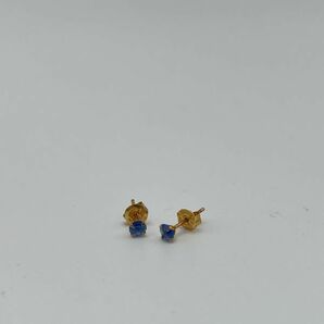 fi50542 サファイヤ 小粒 ピアス K18 金具 18金 シンプル デザイン ブルー 宝石 アクセサリーの画像8