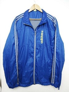 【送料無料】USA 古着 アディダス adidas ナイロンジャケット ジャンパー ウインドブレーカー ロゴ ブルー メンズ XL■L24180AWS21-10-50