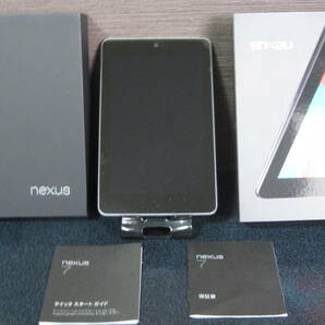 【中古】Google Nexus 7 2012 Wi-Fiモデル 32GB ブラック ネクサスセブン 箱クイックスタートガイド付 初期化済み 完品の画像1