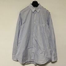 美品 COMME des GARCONS SHIRT ウール 切替 ストライプ シャツ S コムデギャルソン シャツ_画像1