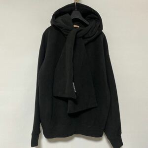 美品 KAPITAL マフラー 付き フリース ジャケット 後付け パーカー キャピタル ストール ビッグ シルエット ブラック BLACK