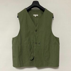 美品 Engineered Garments upland vest S エンジニアード ガーメンツ アップランド ベスト コットン リップハンティングロイヤルトラベラ