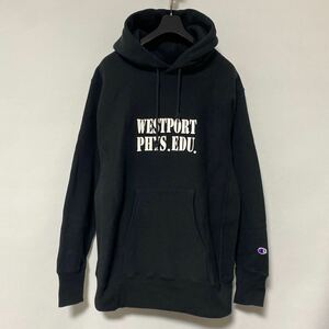 美品 Champion リバースウィーブ スウェット パーカー XL ブラック west port チャンピオン reverse weave sweat parka black単色タグ