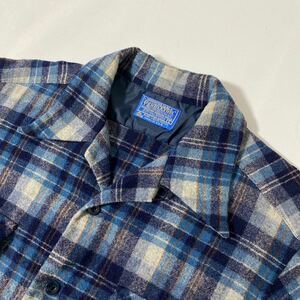 美品 ヴィンテージ 70年代頃 アメリカ製 ペンドルトン ウール オープンカラー シャツ L (M位) Pendleton USA wool SHIRT vintage 6050