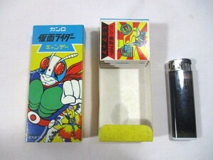 【402】『 カンロ　仮面ライダー　空箱　キャンディー　ミニブック付　当時物　美品 』