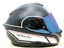 古め バイク二輪単車用フルフェイスヘルメット「OGK Kabuto aerobladeV AEROBLADE-5 59-60未満 L」内装手洗 傷汚匂有 保証無 ジャンク扱い_画像4